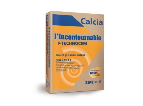 Ciment courant multi-usages CEM II TECHNOCEM gris sac de 25 kg